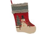 Weihnachtsfigur AMBIENTE HAUS "Strumpf - rot, Weihnachtsdeko rot", rot, B:30cm H:45cm T:20cm, Baumwollmix, Dekofiguren, Weihnachtsfigur