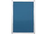 Dachfensterrollo LICHTBLICK ORIGINAL "Haftfix Hitzeschutz Verdunkelung" Gr. 6, blau, B:94cm H:96,9cm, Polyester, Rollos, Dachfensterrollo, mit Thermobeschichtung