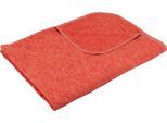 Wohndecke SETEX "Kuscheldecke", orange, B:150cm L:200cm, Baumwolle, Polyester, Wohndecken, Wohndecke, mit Ziernaht in Melange-Optik, Kuscheldecke
