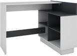 Eckschreibtisch BYLIVING "Bern", weiß (weiß, graphit), B:102cm H:77,5cm T:80cm, Tische, Eckschreibtisch, platzsparender Schreibtisch, rechts und links montierbar, 102x80cm.