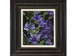Leinwandbild QUEENCE "Blumen", lila (farbe bild(er): lila), B:40cm H:40cm T:2cm, Canvas, Holzrahmen, Bilder, Leinwandbild, Premium-Leinwandstoff, Handarbeit aus Deutschland, 40x40cm