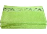Seiftuch DYCKHOFF "Wave", grün, B:30cm L:30cm, Baumwolle, Waschlappen, Seiftuch, mit Jacquard-Bordüre