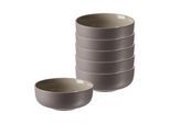 Schale RITZENHOFF & BREKER "Müslischalen Jasper ø 14.0 cm 6er Set", grau (taupe), L:14cm, Schüsseln, Schale