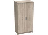 Schuhschrank DEMEYERE GROUP "SHOES Schuhschrank 2 türig", braun (sonoma eiche), B:54,6cm H:108,4cm T:35,3cm, Holzwerkstoff, Schränke, Schuhschrank, viel Stauraum für alle Arten von Schuhen