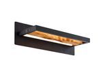 BRILLIANT LED Wandleuchte "Chaumont", schwarz (schwarz, holz), H: 15,1cm, Leuchten, Breite 35 cm, 930 lm, Aluminium/Metall/Holz, schwarz/holz, LED Wandleuchte