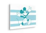 Leinwandbild KOMAR "Mickey Playful - Größe 40 x 60 cm", blau (farbe bild(er): blau, weiß), B:40cm, Holz, Papier, Bilder, Leinwandbild, Keilrahmenbild mi Echtholzrahmen
