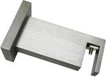 Wandträger "Slim", silber (stahl, gebürstet), SCHÖNER WOHNEN-KOLLEKTION, Gardinenstangenhalterungen, Wandträger, Serie Einzelprogramm Matteo rechteckig