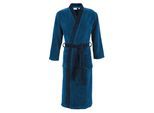 Herrenbademantel COMTESSA "velours" Gr. 52, night blau, sapphire, L:130cm, Velours, Hausmäntel, Herrenbademantel, Kimono