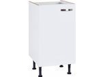 Spülenschrank KOCHSTATION "KS-Cara", weiß (weiß, weiß), B:45cm H:87cm T:58,4cm, Schränke, Spülenschrank, Breite 45 cm