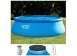 Quick-Up Pool INTEX "Easy Set", blau, H:122cm Ø:457cm, Schwimmbecken, Quick-Up Pool, ØxH: 457x122 cm