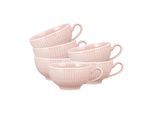 Tasse SELTMANN WEIDEN "Teetassen Amina 0,22 l 6er Set", rosa (rosé), 6 tlg., Porzellan, Trinkgefäße, Tasse