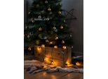 KONSTSMIDE LED-Lichterkette, schwarz, Dioden 10 Stk. Flammen 10 Stk., Gesamtlänge 5,25m, Lichterketten, LED Biergartenkette, 10 klare Birnen / 20 bernsteinfarbene Dioden, LED-Lichterkette