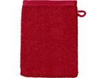 Waschhandschuh ROSS "SELECTION", rot (rubin), B:16cm L:21cm, Frottier, Handtücher, Waschhandschuh, 100 % Bio-Baumwolle