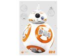 Wandtattoo KOMAR "Star Wars BB-8 - Größe 100 x 70 cm", gelb (gelb, weiß), B:100cm H:70cm, Folie, Wandtattoos, Wandtattoo, selbstklebend, Wandsticker, Kinderzimmer