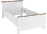 Bett HOME AFFAIRE "Florenz Doppelbett Landhausstil Bettgestell (100,140 oder 180/200cm)", weiß (piene weiß), L:208cm, Betten, Bett, aus FSC-zertifiziertem Holzwerkstoff, in 3 Breiten