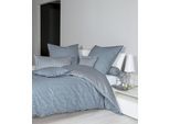 Kissenbezug JANINE "modernclassic 3912", blau (atlantik), B:80cm L:80cm, Mako-Satin, Obermaterial: 100% Baumwolle, Kissenbezüge, Kissenbezug, mit Reißverschluss, Kissenhülle in Gr. 40x80 oder 80x80 cm