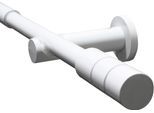 Gardinenstange GARDINIA "Set Metall" Gr. 1, weiß, Ø:19mm, Aluminium, Gardinenstangen, Gardinenstange, 1-Lauf, Topseller