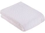 Badetuch VOSSEN "Calypso Feeling", weiß, B:67cm L:140cm, Walkfrottee, Obermaterial: 100% Baumwolle, Handtücher, Badetuch, mit schmaler Bordüre aus 100% Baumwolle, Vegan, einfarbig