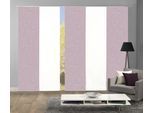 Schiebegardine HOME WOHNIDEEN "PIVE 5er SET" Gr. 1, rosa, B:60cm H:245cm, Polyester, Gardinen, Schiebegardine, Schiebevorhang Digidruck 5er Set PIVE