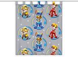 Vorhang PAW PATROL "Paw Patrol Glow in the dark" Gr. 1, grau, B:140cm H:160cm, Voile, Polyester, Gardinen, Vorhang