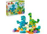 Konstruktionsspielsteine LEGO "Dinos auf Rädern 3-in-1-Set (10451), LEGO DUPLO Town", bunt, Spielbausteine, Kinder, Kunststoff, Konstruktionsspielsteine, Made in Europe