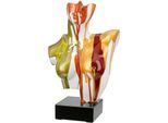 Dekoobjekt CASABLANCA BY GILDE "Skulptur Frau Bella mehrfarbig H. 52 cm", bunt (mehrfarbig), B:27cm H:52cm T:14cm, Kunstharz, Marmor, Dekofiguren, Dekoobjekt
