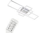 BRILONER LEUCHTEN LED Deckenleuchte "3156018 FRAME", silber (chrom, alu), 1, H: 10cm, Metall-Kunststoff, Leuchten, Deckenlampe, 104x42x10cm, Chrom, 55W, Wohnzimmer, Schlafzimmer, Küche, LED Deckenleuchte