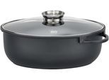 Bräter ELO "Alucast", schwarz, B:25cm H:13,4cm L:38cm, Töpfe, Bräter, Aromaknopf, Induktion