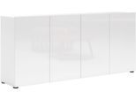 Sideboard HOME AFFAIRE "MISTER- Sideboard, Anrichte, Kommode, Made in Italy, 4 Fächer", weiß, B:180cm H:80cm T:38cm, Sideboards, Sideboard, Kommode mit 4 Türen, komplett Hochglanz lackiert, Breite 180cm