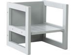Kinderhocker ROBA "grau", grau, Hocker, Kinder, B/H/T: 30cm x 30cm x 30cm, Kinderhocker, für Kinder mit 3 verschiedenen Sitzhöhen; auch als Tisch verwendbar, B:30cm H:30cm T:30cm