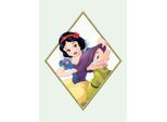 Bild KOMAR "Snow White & Dopey", bunt (farbe bild(er): bunt), B:50cm H:70cm, Holz, Papier, Bilder, Bild, Wandbild zur Dekoration im Kinderzimmer - ohne Rahmen