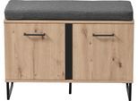 Schuhbank INOSIGN "Sardinia", braun (artisan eiche, schwarz), B:84,5cm H:54,5cm T:35cm, Holzwerkstoff, Sitzbänke, Schuhbank
