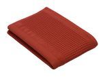 Badetuch VOSSEN "Senses", rot (raw sugar), B:67cm L:140cm, Waffelpiqué, Baumwolle, Handtücher, Badetuch, leichte Waffelstruktur