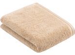 Badetuch VOSSEN "Vegan Life", beige (tibet), B:67cm L:140cm, Webfrottier, Obermaterial: 100% Baumwolle, Handtücher, Badetuch, 100% vegan