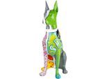 Tierfigur GILDE "Figur Hund Dobermann mehrfarbig H. 70 cm", bunt (mehrfarbig), B:50cm H:70cm T:28cm, Kunstharz, Dekofiguren, Tierfigur
