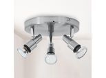 B.K.LICHT LED Deckenspot "Aurel", silber (titansilberfarben, chromfarben), 3, Ø 21cm H: 10,6cm, Leuchten, LED Deckenstrahler Badlampe IP44 Badezimmer Deckenleuchte Lampe GU10, LED Deckenspot