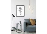 Bild KOMAR "Sea Horse White", silber (farbe bild(er): silberfarben), B:30cm H:40cm, Holz, Papier, Bilder, Bild, Wandbild zur Dekoration - ohne Rahmen