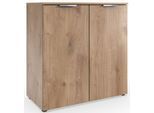 Kommode WIMEX "Level by fresh to go", braun (plankeneiche nachbildung), B:81cm H:84cm T:41cm, Holzwerkstoff, Sideboards, Kommode, 2-türig mit soft-close Funktion, 81cm breit, 84cm hoch