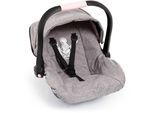 Puppen Autositz BAYER "rosa/goldfarben Schleife", grau (krone grau), Puppenausstattungen, KinderB:34cm H:38cm T:45cm, Kunststoff, Metall, Puppen Autositz, mit Dach, B:34cm H:38cm T:45cm