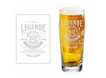 Bierglas LUXENTU "Willi Becher Bierglas mit Gravur Legende seit 60 Jahren 0,5 l transparent", bunt (transparent), 1 tlg., Glas, Trinkgefäße, Bierglas