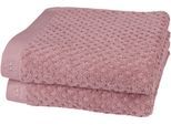 Handtücher ROSS "Harmony", rosa (altrosé), B:50cm L:100cm, Frottier, Baumwolle, Handtücher, Handtücher, 100 % Baumwolle, Hoch Tief Struktur, viele Farben