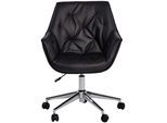 Schreibtischstuhl JAHNKE "BOSS WORX", schwarz (schwarz, chromfarben, schwarz), B:61cm H:93cm T:61cm, Polyester, Stühle, Schreibtischstuhl, Bürostuhl, Schreibtischstuhl, höhenverstellbar, Kunstlederbezug