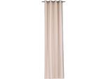 Vorhang GÖZZE "Linus Ösenschal" Gr. 1, beige (elfenbeinfarben), B:140cm H:245cm, Polyester, Gardinen, Vorhang, HxB: 245x140, Uni Panamagewebe