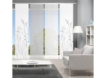 Schiebegardine VISION S "GRASIL 4er SET" Gr. 1, grau, B:60cm H:260cm, Polyester, Gardinen, Schiebegardine, Bambus-Optik, Digital bedruckt