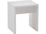 Arbeitshocker FMD "Schminki", weiß (weiß edeglanz), B:40cm H:44cm T:35cm, Hocker, Arbeitshocker