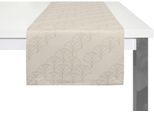 Tischläufer ADAM "Argentinian Criolla" Gr. 1, beige (naturweiß), B:50cm L:150cm, Bio-Baumwolle, Tischdecken, Tischläufer
