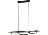 EGLO Hängeleuchte "BOYAL Pendellampe, Stahl, Holz und Kunststoff, IP20, Hängelampe, Lampe", braun (schwarz, braun), H: 110cm, 1 Stk., Leuchten, Elegante Hängelampe für Esszimmer, Küche oder Wohnzimmer, Hängeleuchte