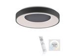 JUST LIGHT LED Deckenleuchte "ANIKA", grau (anthrazit), 1, Ø 48cm, 1 Stk., Leuchten, CCT - über Fernbedienung, Serienschalter, LED Deckenleuchte