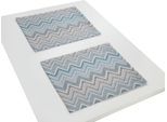 Platzset WIRTH "BENEWITZ" Gr. 1, blau, B:40cm L:35cm, Obermaterial: 90% Polyester, 10% Baumwolle, Platzsets, Platzset