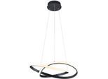 REALITY LEUCHTEN LED Pendelleuchte "Mira", schwarz, 1, Ø 60cm H: 150cm, 1 Stk., Leuchten, Hängeleuchte, Switch Dimmer, LED Pendelleuchte
